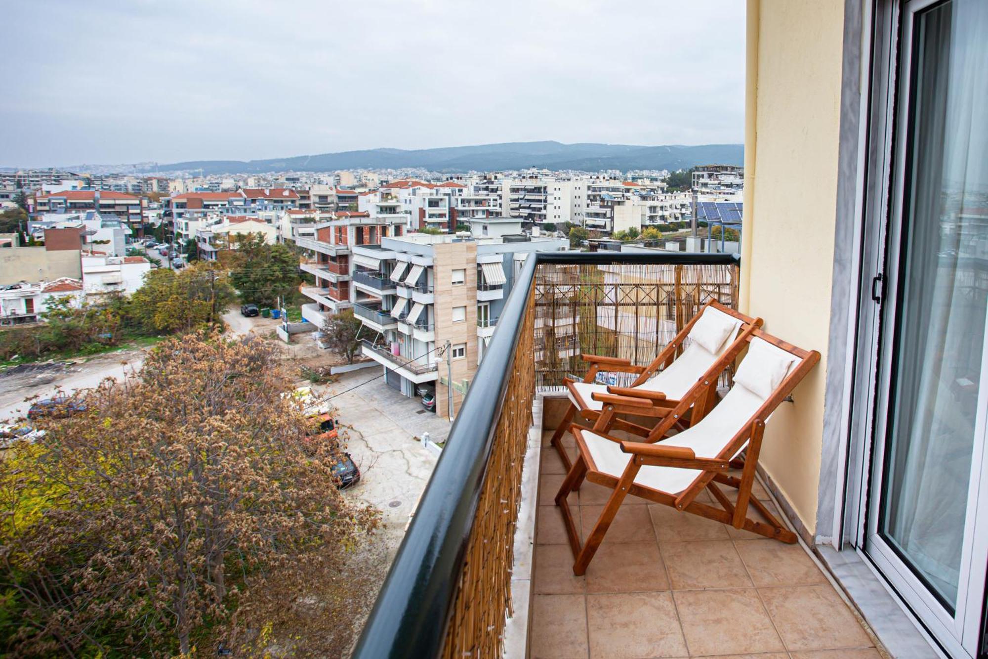 Celestial Garden-Thessaloniki'S Modern, Eclectic Penthouse With An Amazing View And Veranda Esterno foto